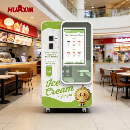 Commerciale Soft Serve Gelato venditore automatico con monitoraggio remoto per la vendita| Dispensazione completamente automatica in 15 secondi, capacità di 160 tazze e controllo dell 'app